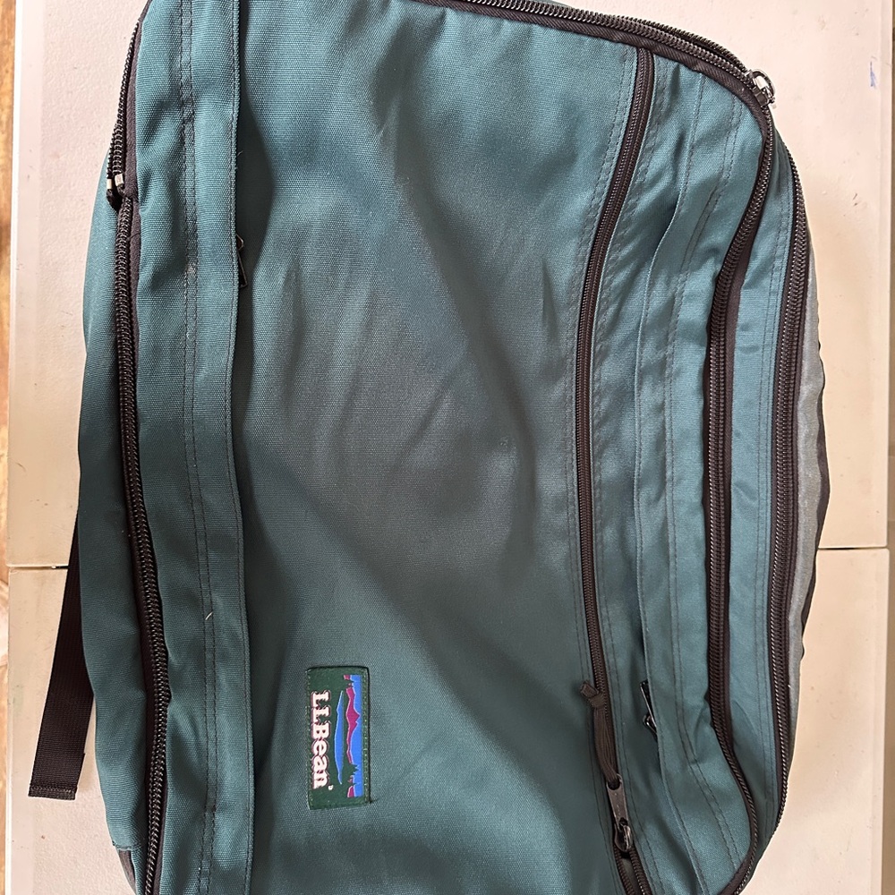 L.L. Bean Green Backpack Sleek Design Everyday Use